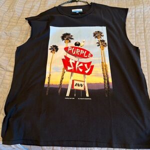 Black Purple Sky Men's Tank Top